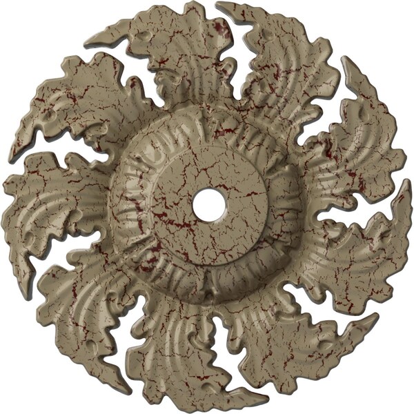Ekena Millwork Needham Ceiling Medallion (Fits Canopies up to 4 1/4"), 14 5/8"OD x 2 1/4"P, Gobi Desert Crackle CM14NEGDC - main
